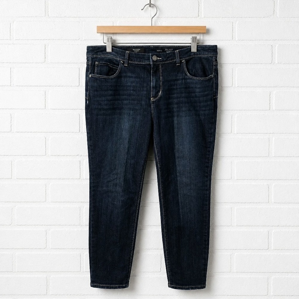 Simply Vera Vera Wang Mid Rise Skinny Jeans Dark Wash Plus Size 16WS